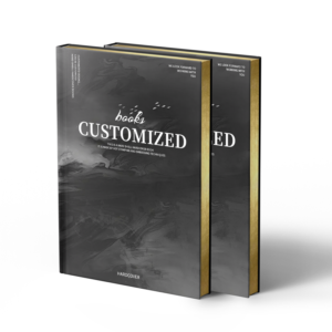 custom hardcover book with gradient foil