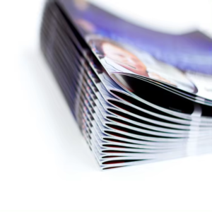 saddle stitched brochure printing in China