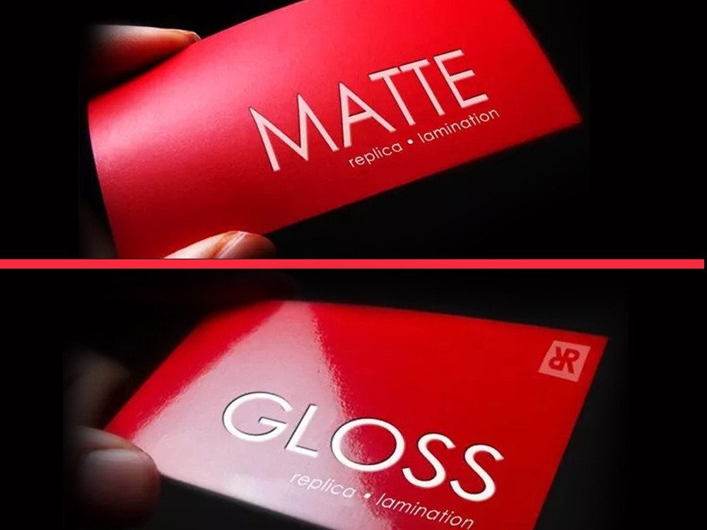 premium laminated business cards with gloss matt 1