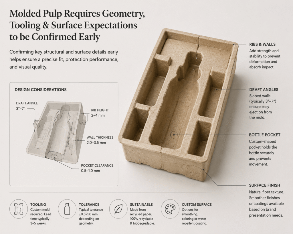 How to Choose an Essential Oil Gift Box Insert: EVA vs Paperboard vs Molded Pulp 5 Molded pulp insert for aromatherapy and essential oil gift packaging