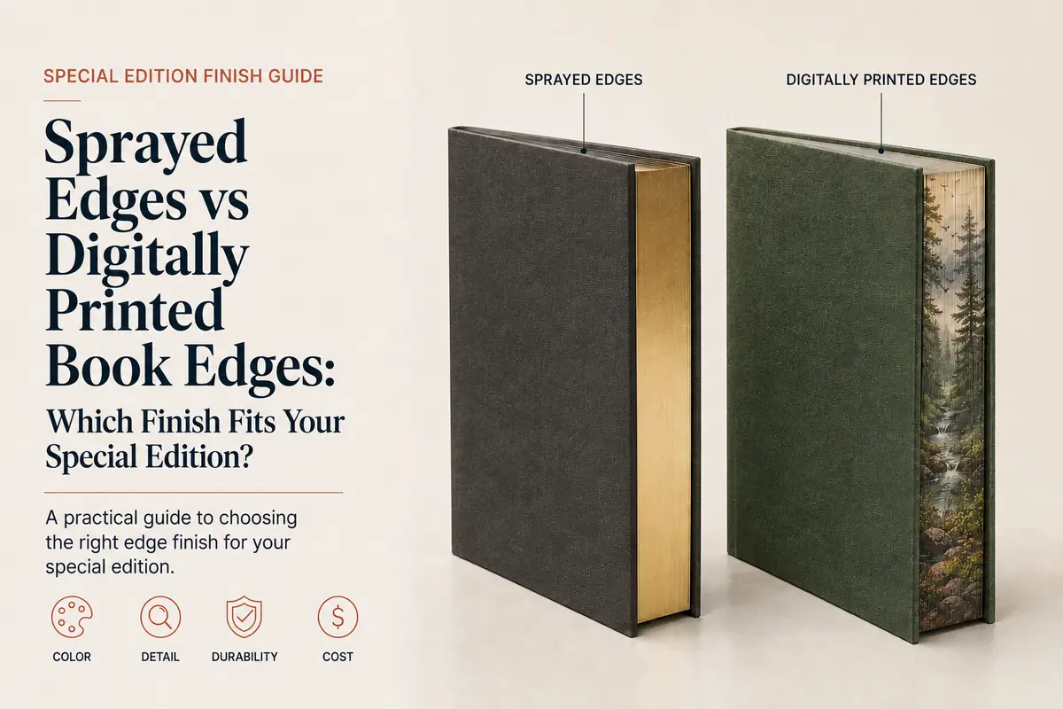 Sprayed Edges vs Digitally Printed Book Edges: Which Finish Fits Your Special Edition? 1 Sprayed edges vs digitally printed book edges on special edition hardcovers